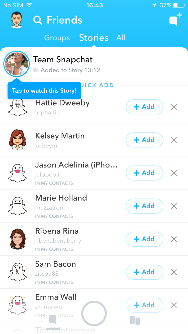 snapchat - Your friends Snaps